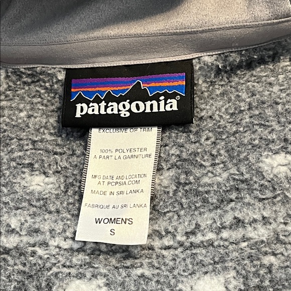 Patagonia Grey Better Sweater Icelandic Fleece Coat Size Small - Picture 6 of 6